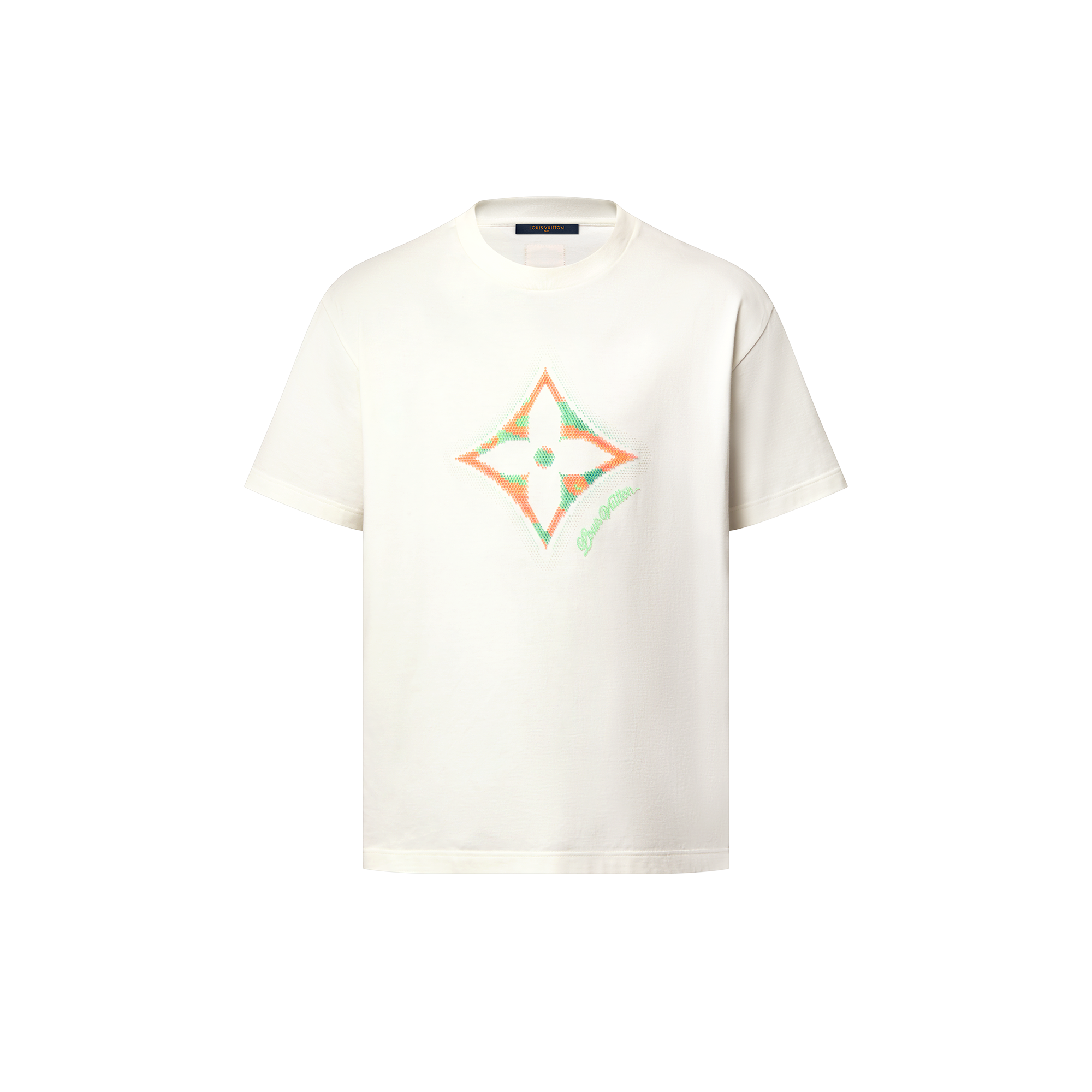 LOUIS VUITTON モノグラムTシャツ Louis Vuitton LV Ice Milk White Crewneck T Shirt | 1AFAN9